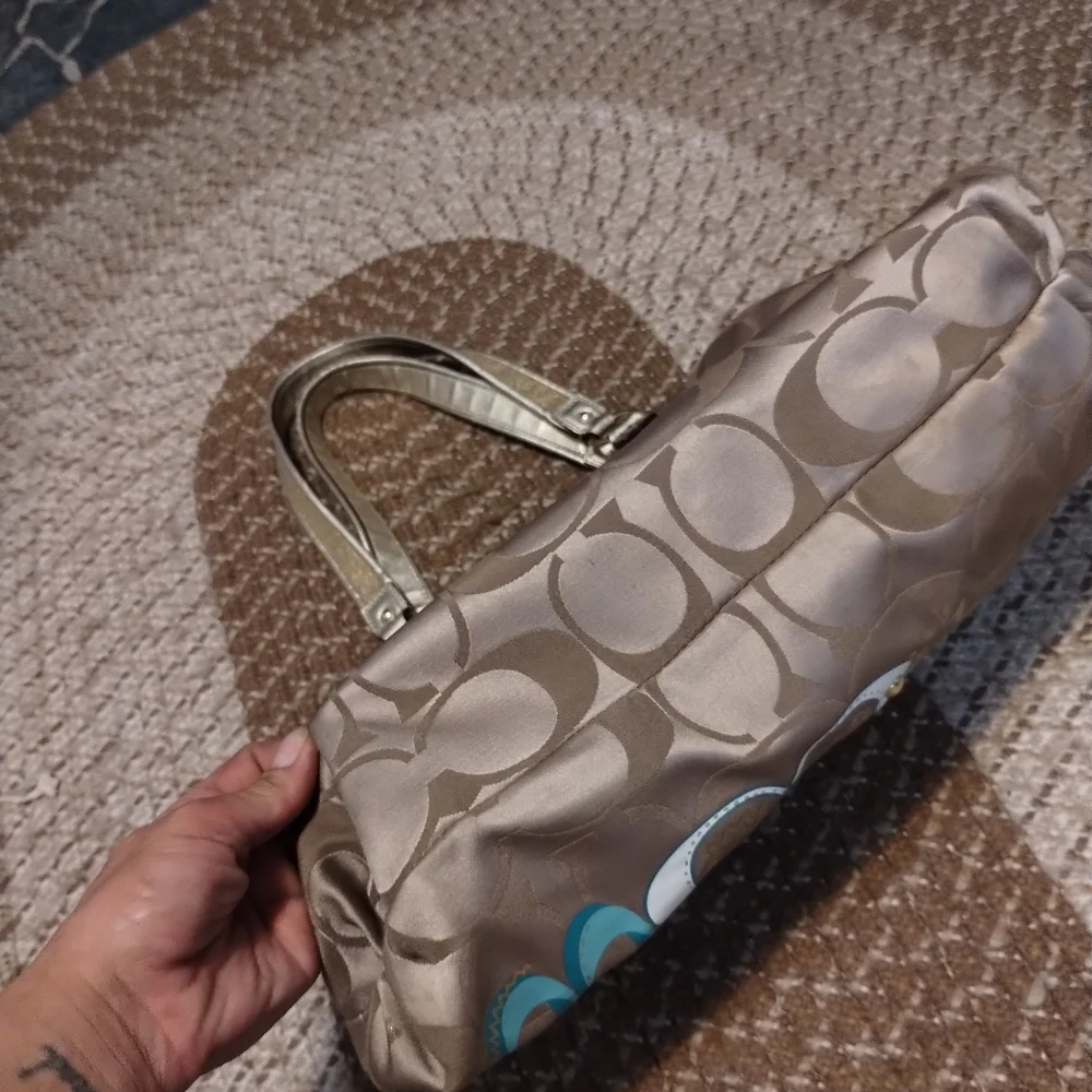 COACH Poppy Daisy Tote Bag Rare Limeted Edition VINTAGE - Picture 9 of 11